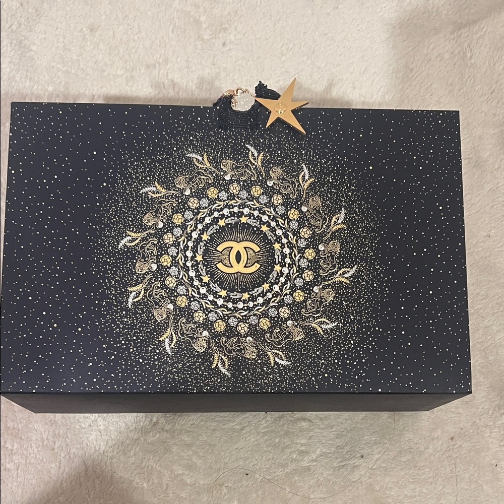 CHANEL Navy, Silver and Gold Starry Gift Bag